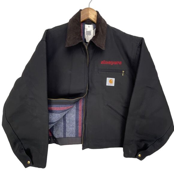 Carhartt Other - Carhartt Detroit Jacket Blanket Lined Mens L‎ 44 JB105 Black Sleepers Movie Crew